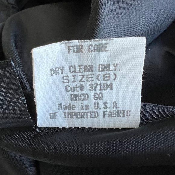 Laundry By Shelli Segal Black Crepe Open Back Cocktail Dress Size 8 - Picture 4 of 9